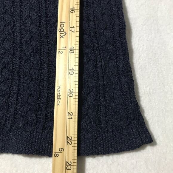 Ralph Lauren womens navy blue silk blend pullover cable open knit sweater - Picture 4 of 11